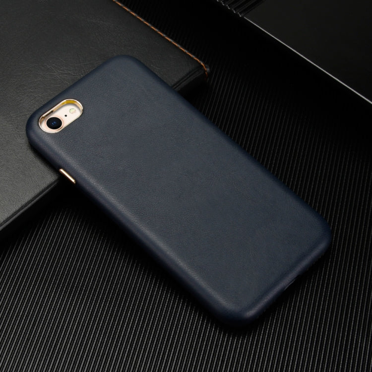 For iPhone SE 2020 & 8 & 7 Lambskin Texture Metal Button Four-Corner Full Coverage PC + Metal + PU