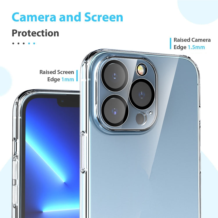 For iPhone 13 Pro Max Crystal Shield Series TPU + Glass Phone Case
