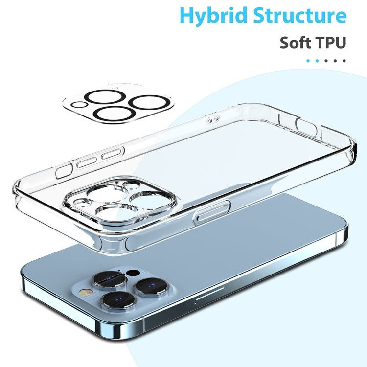 For iPhone 13 Pro Max Crystal Shield Series TPU + Glass Phone Case