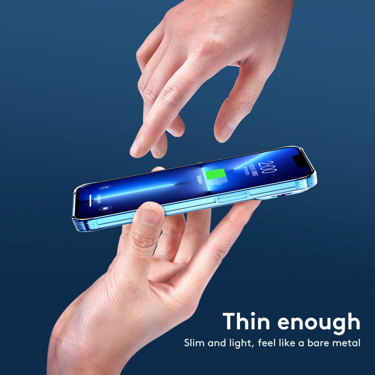 For iPhone 13 Pro Max TPU + Tempered Glass Shockproof Phone Case (Transparent)