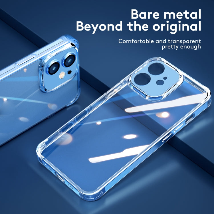 For iPhone 12 TPU + Tempered Glass Shockproof Phone Case(Transparent)