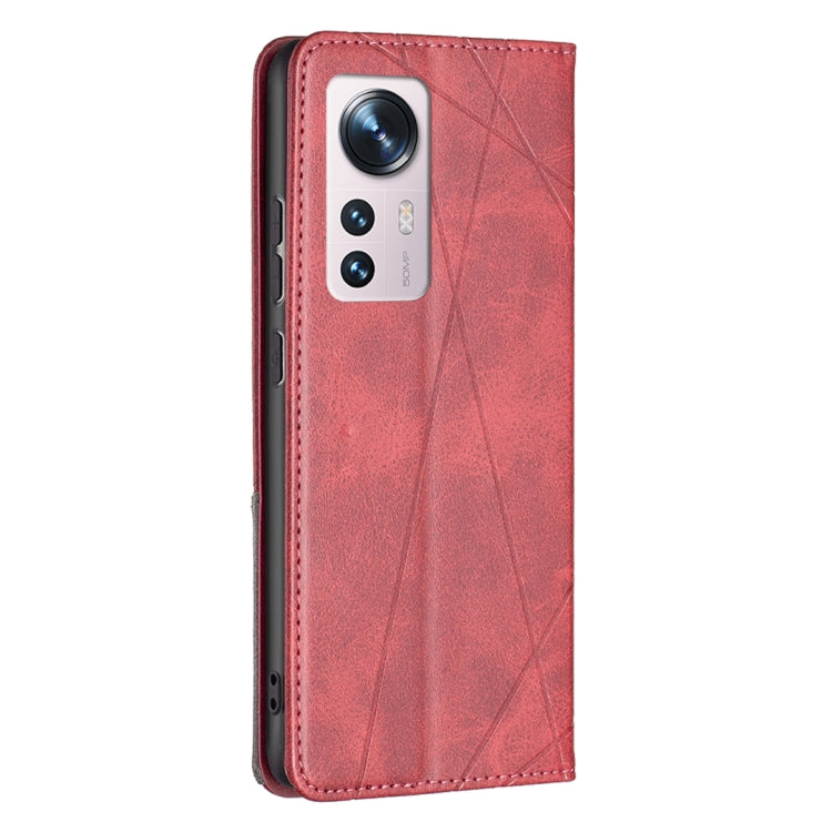 For Xiaomi 12 Prismatic Invisible Magnetic Leather Phone Case