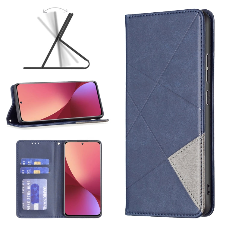 For Xiaomi 12 Prismatic Invisible Magnetic Leather Phone Case