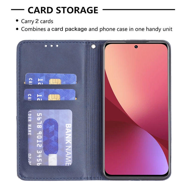 For Xiaomi 12 Prismatic Invisible Magnetic Leather Phone Case