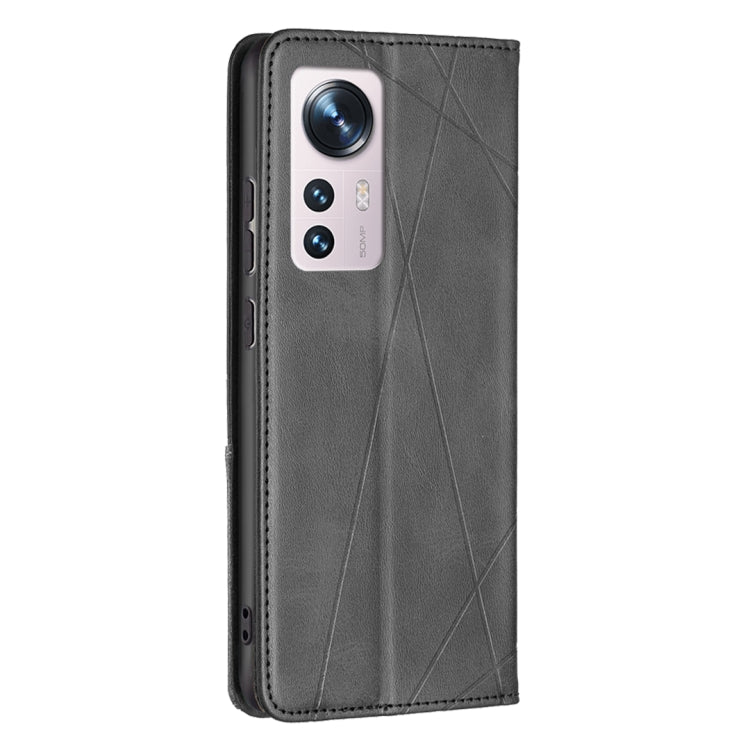 For Xiaomi 12 Prismatic Invisible Magnetic Leather Phone Case
