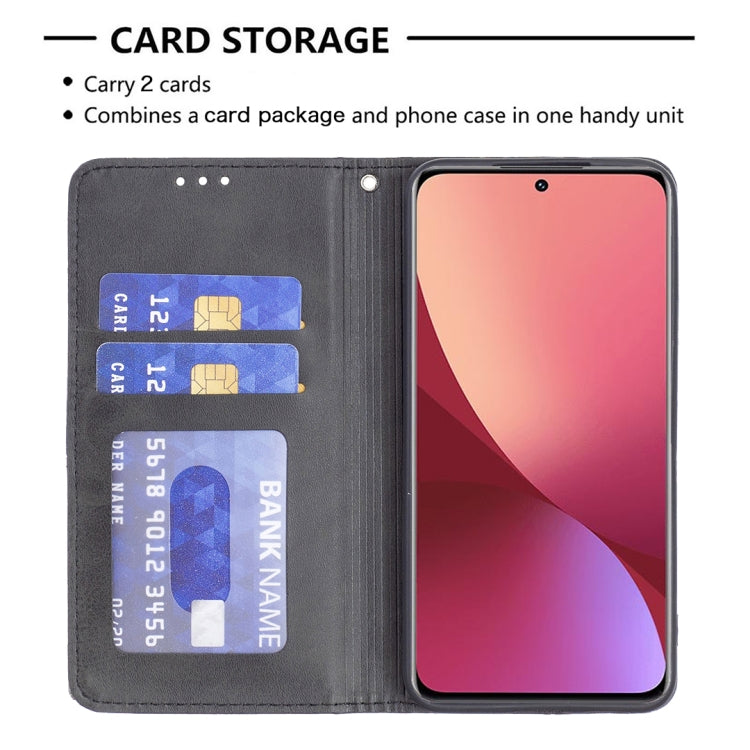 For Xiaomi 12 Prismatic Invisible Magnetic Leather Phone Case