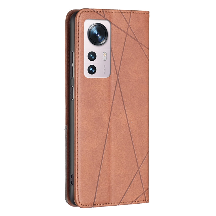 For Xiaomi 12 Prismatic Invisible Magnetic Leather Phone Case