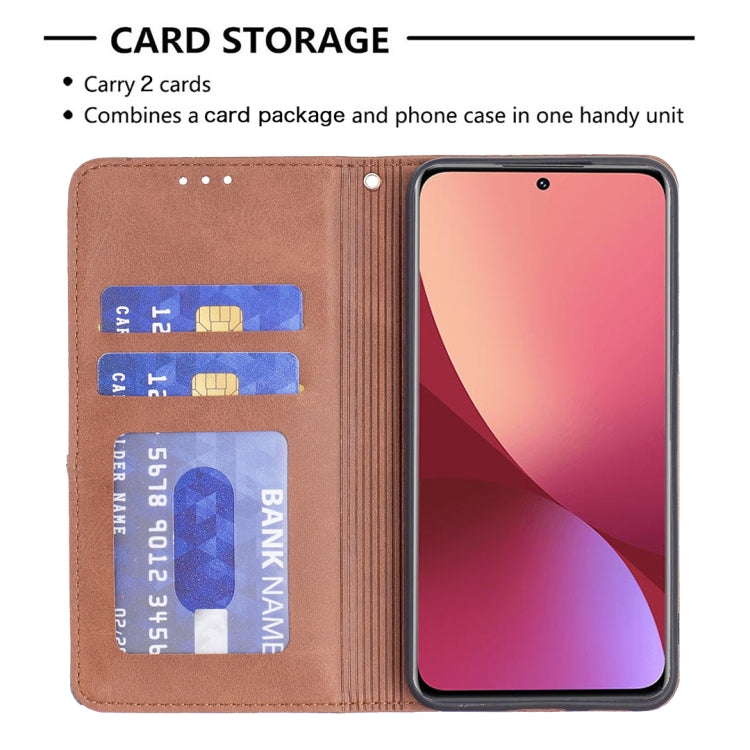 For Xiaomi 12 Prismatic Invisible Magnetic Leather Phone Case