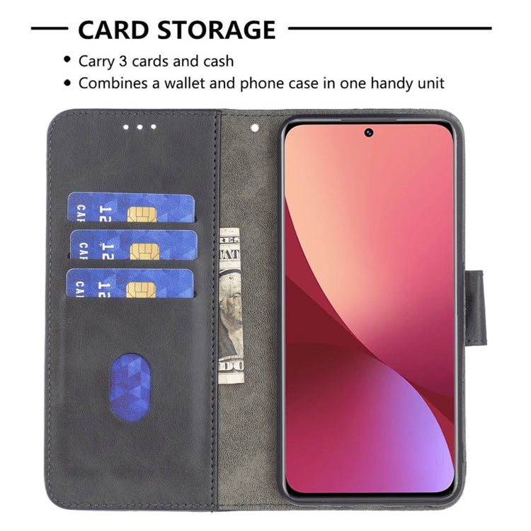 For Xiaomi 12 Matching Color Crocodile Texture PU Leather Phone Case