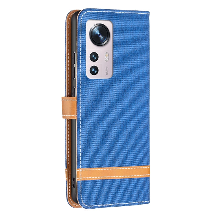 For Xiaomi 12 Color Matching Denim Texture Leather Phone Case