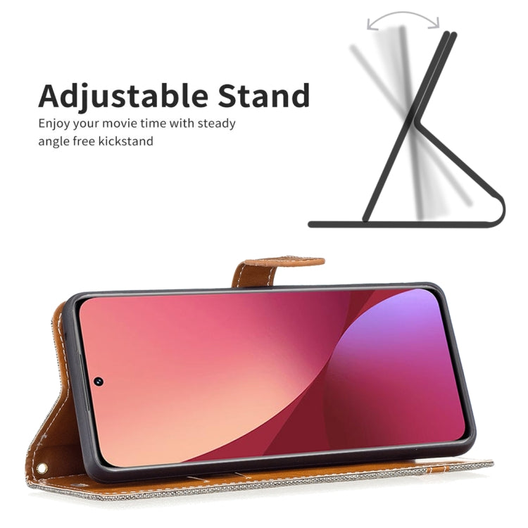 For Xiaomi 12 Color Matching Denim Texture Leather Phone Case