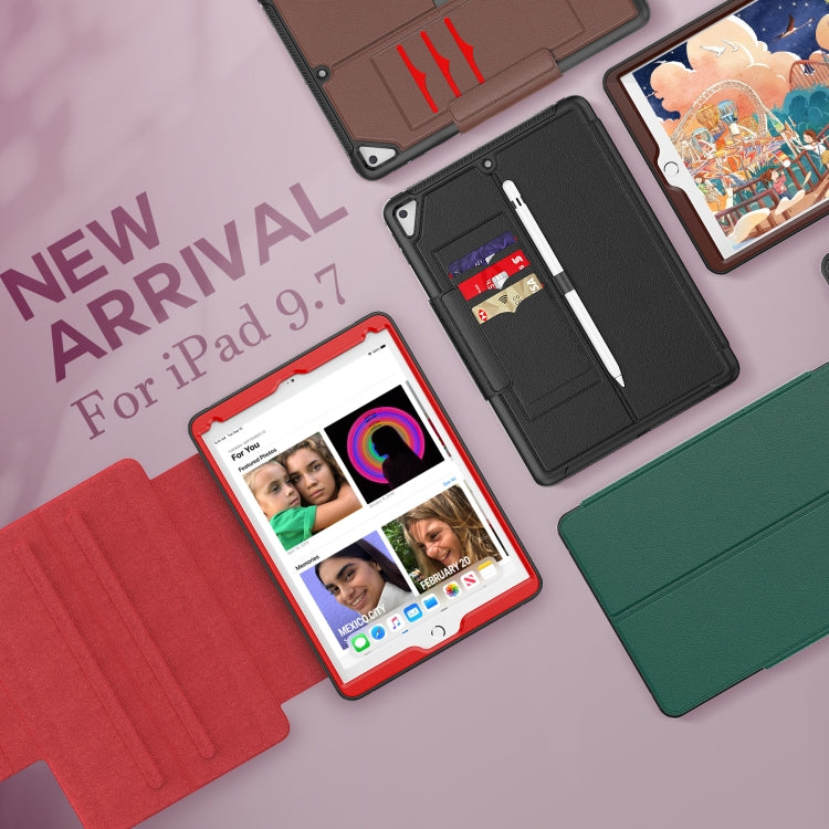 Litchi Texture PU Leather Tablet Case For iPad 9.7 2017 / 2018 / Pro 9.7 / Air 2