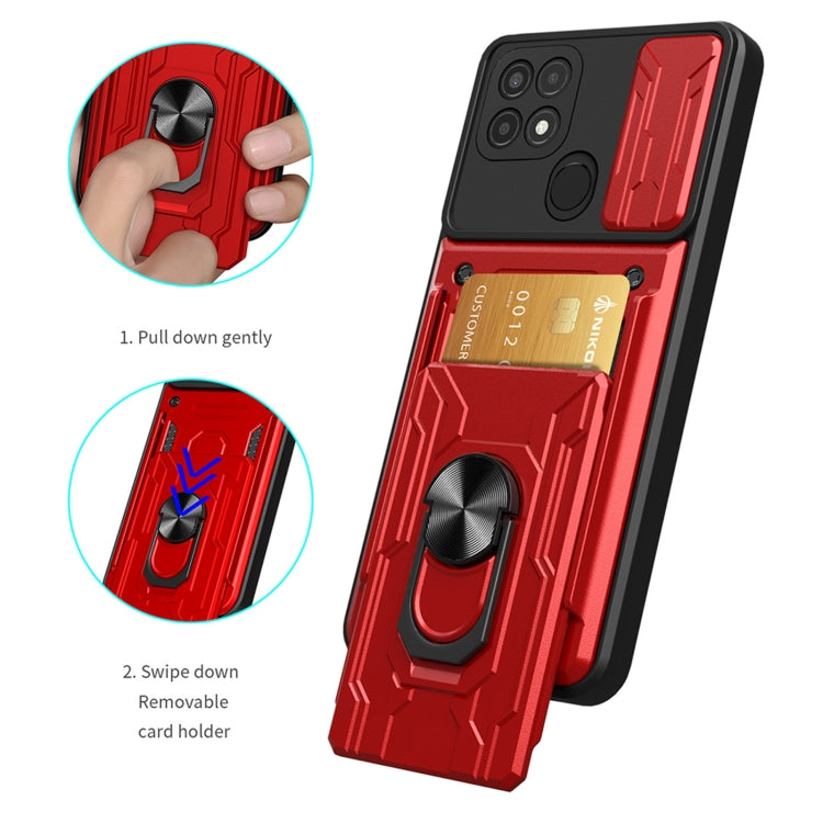 For OPPO A15 Sliding Camshield Card Phone Case