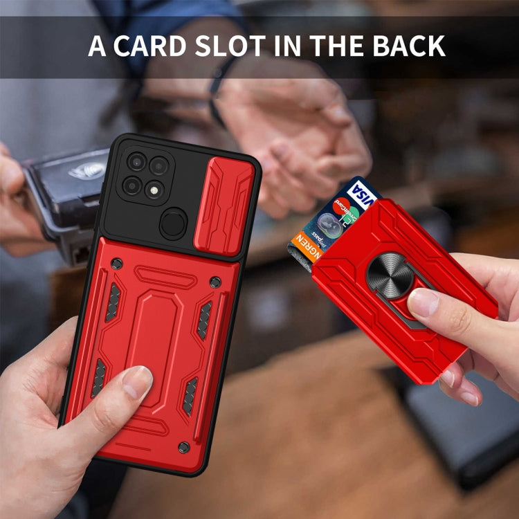 For OPPO A15 Sliding Camshield Card Phone Case