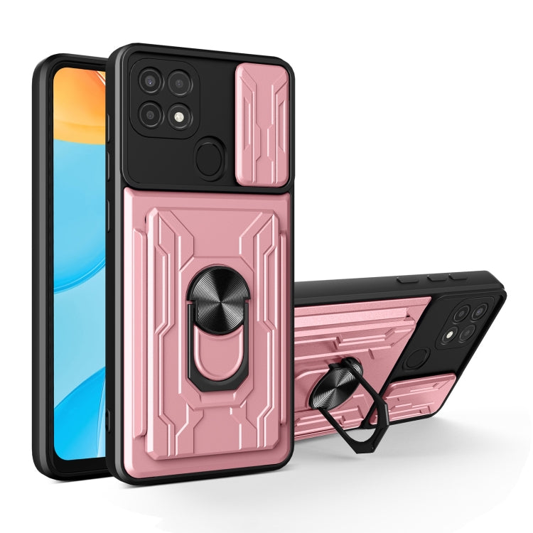 For OPPO A15 Sliding Camshield Card Phone Case