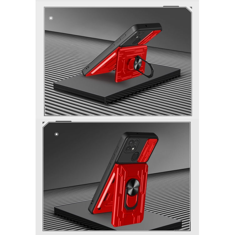 For OPPO A15 Sliding Camshield Card Phone Case