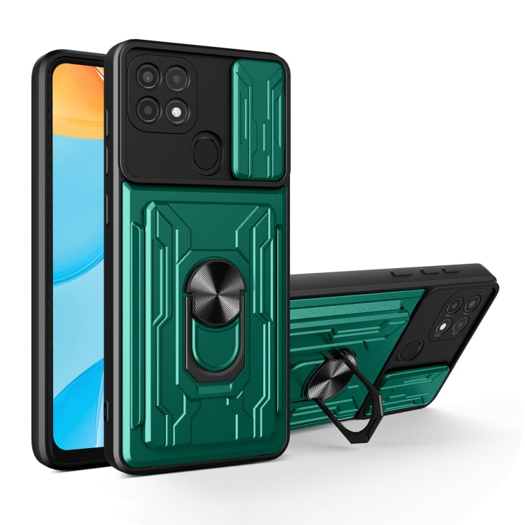 For OPPO A15 Sliding Camshield Card Phone Case