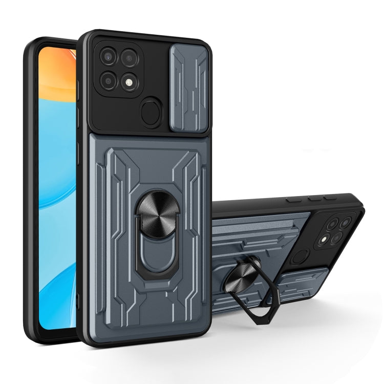 For OPPO A15 Sliding Camshield Card Phone Case