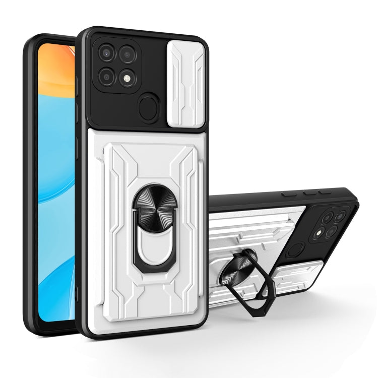 For OPPO A15 Sliding Camshield Card Phone Case