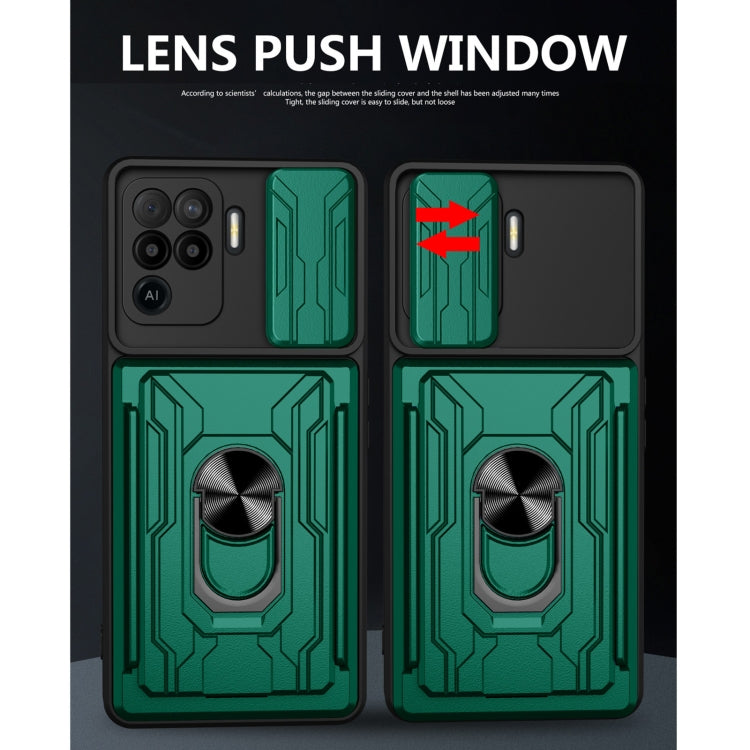 For OPPO A94 / Reno5 F Sliding Camshield Card Phone Case