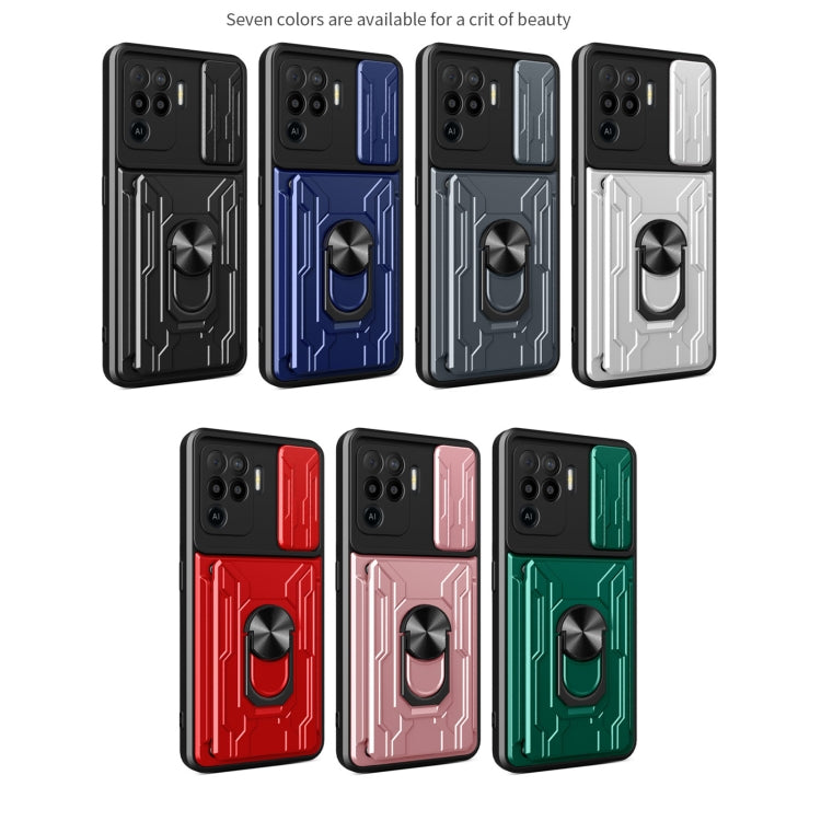 For OPPO A94 / Reno5 F Sliding Camshield Card Phone Case