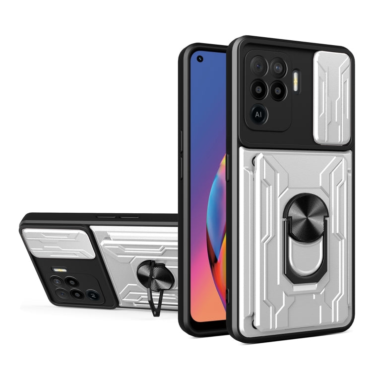 For OPPO A94 / Reno5 F Sliding Camshield Card Phone Case