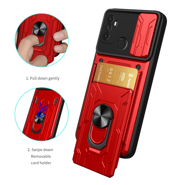 For OPPO A53 2020 / A32 Sliding Camshield Card Phone Case