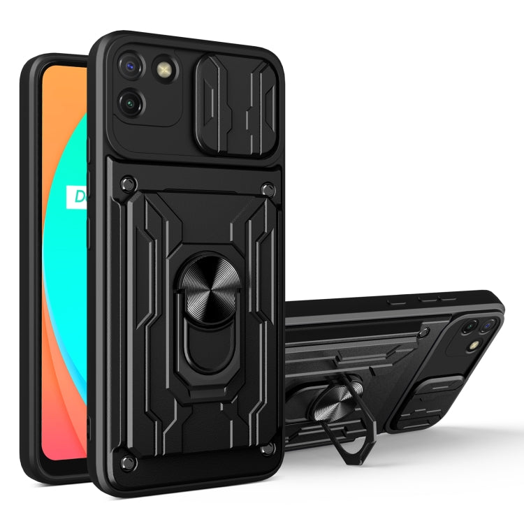For OPPO Realme C11 Sliding Camshield Card Phone Case