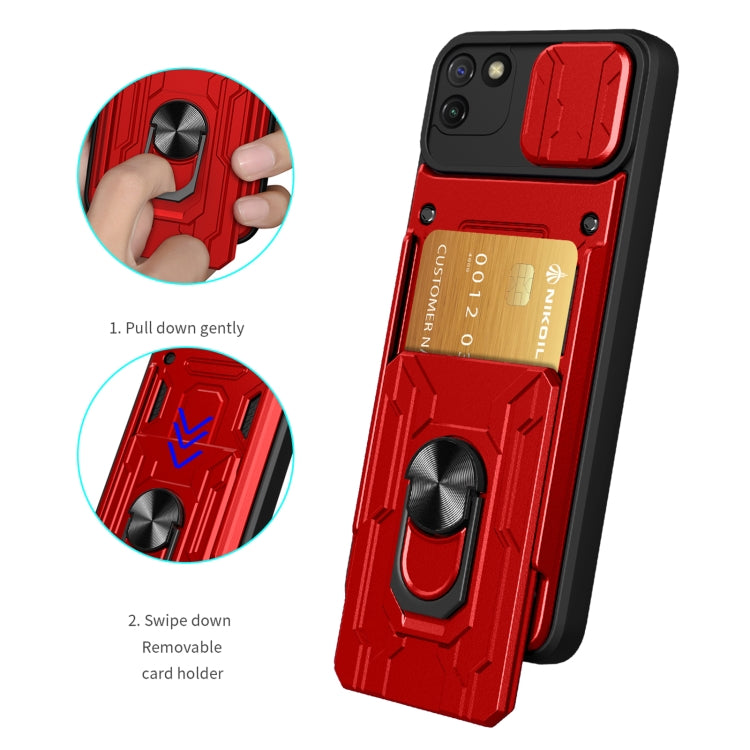 For OPPO Realme C11 Sliding Camshield Card Phone Case