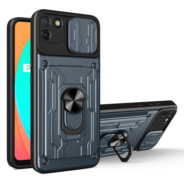 For OPPO Realme C11 Sliding Camshield Card Phone Case