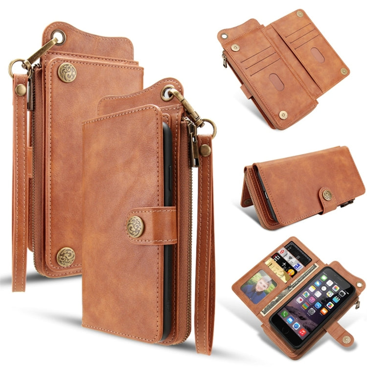 For iPhone 7 Plus / 8 Plus Multi-function PU + TPU Horizontal Flip Leather Case with Card Slots & Wallet & Photo Frame & Lanyard