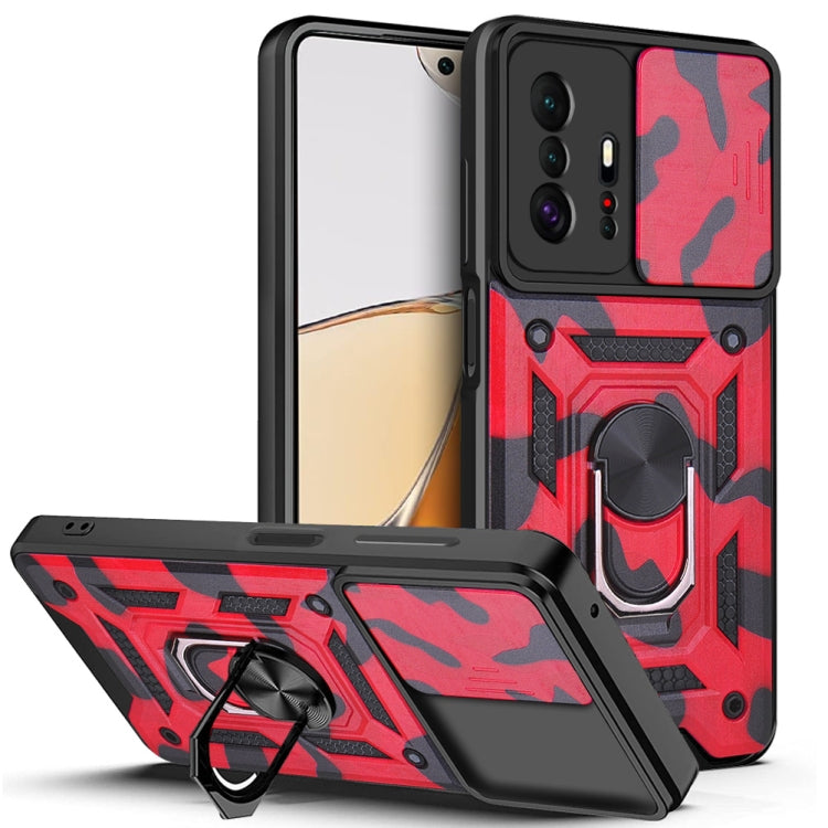 For Xiaomi Mi 11T / 11T Pro Sliding Camera Cover Design Camouflage Series Phone Case