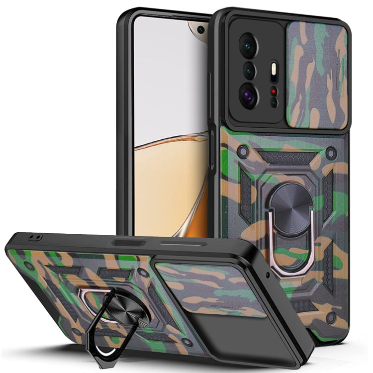 For Xiaomi Mi 11T / 11T Pro Sliding Camera Cover Design Camouflage Series Phone Case