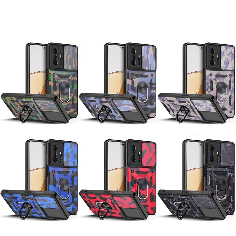 For Xiaomi Mi 11T / 11T Pro Sliding Camera Cover Design Camouflage Series Phone Case
