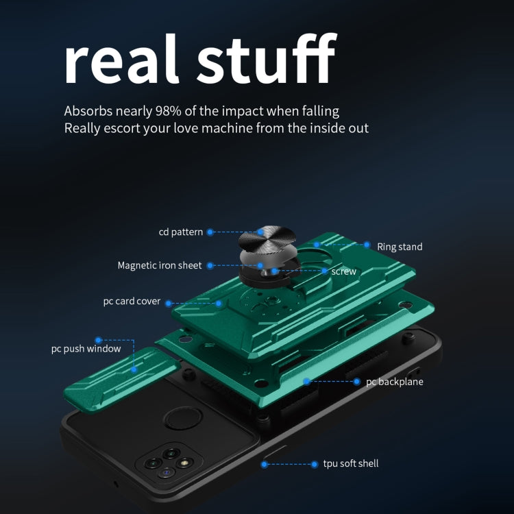 For Xiaomi Redmi 9C Sliding Camshield Card Phone Case