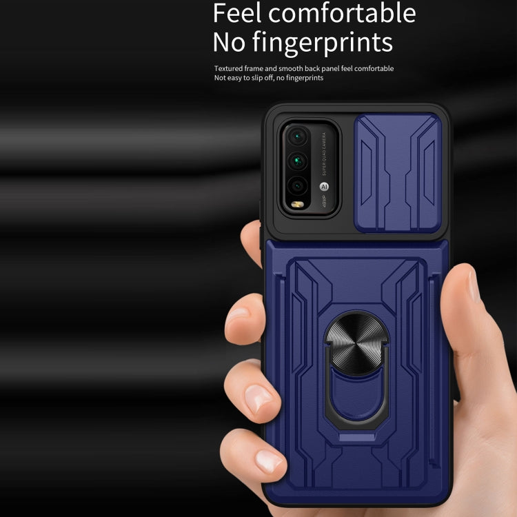 For Xiaomi Redmi Note 9 4G Sliding Camshield Card Phone Case