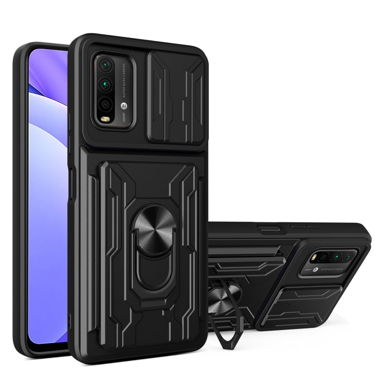 For Xiaomi Redmi Note 9 4G Sliding Camshield Card Phone Case