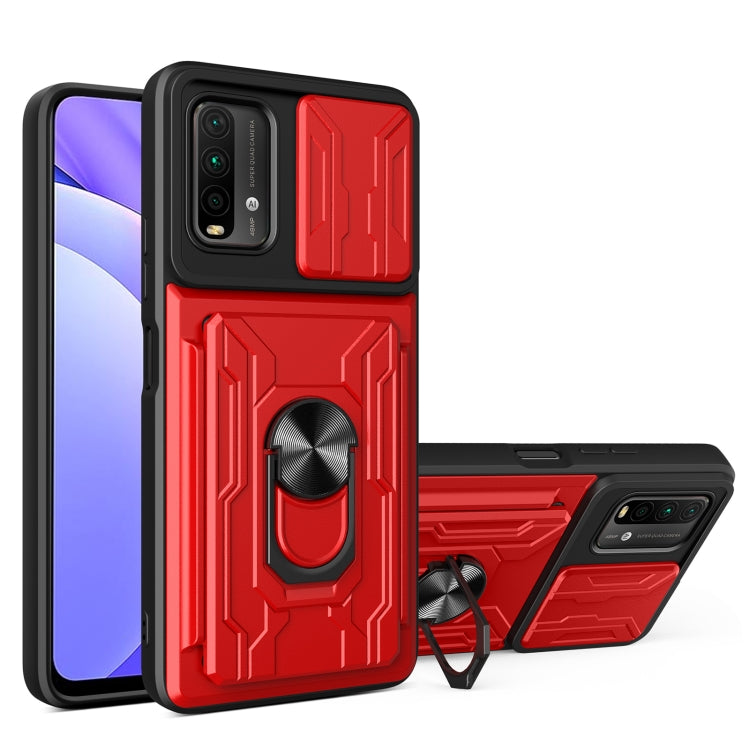 For Xiaomi Redmi Note 9 4G Sliding Camshield Card Phone Case