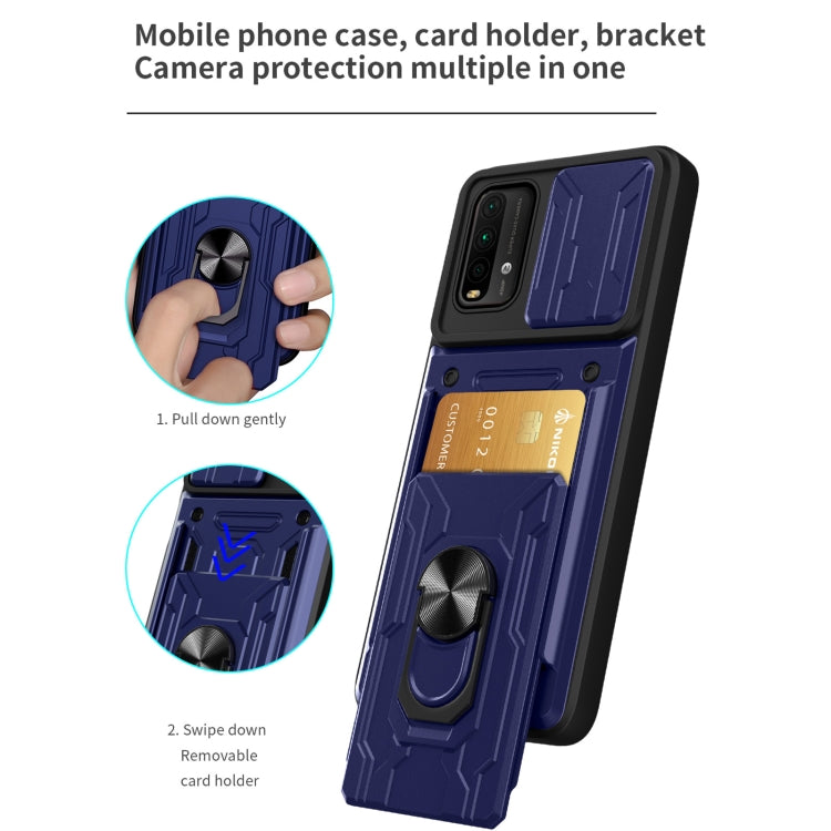For Xiaomi Redmi Note 9 4G Sliding Camshield Card Phone Case