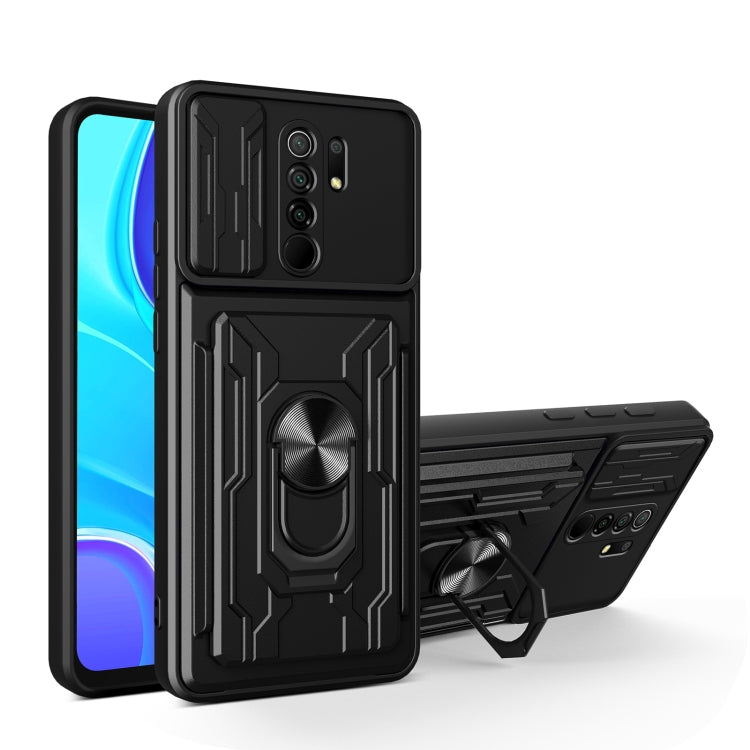 For Xiaomi Redmi 9 Sliding Camshield Card Phone Case