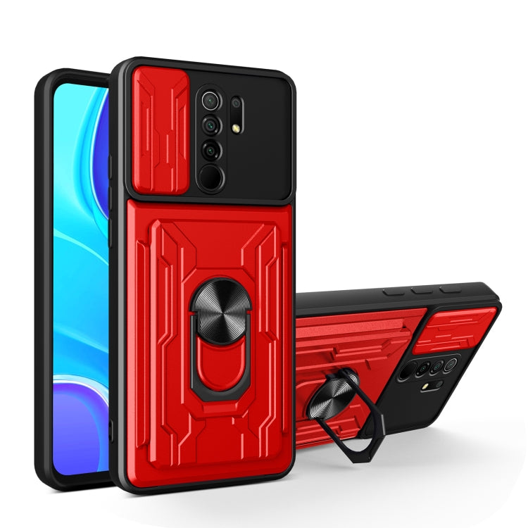 For Xiaomi Redmi 9 Sliding Camshield Card Phone Case
