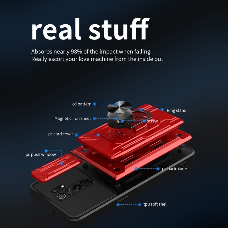 For Xiaomi Redmi 9 Sliding Camshield Card Phone Case