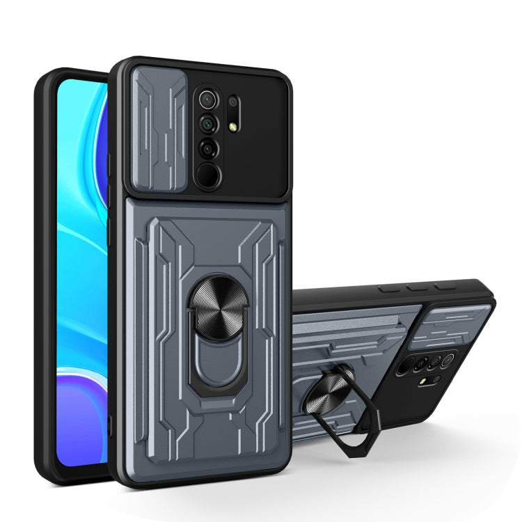For Xiaomi Redmi 9 Sliding Camshield Card Phone Case
