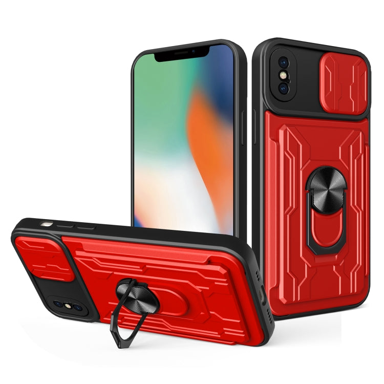 For iPhone X / XS Sliding Camshield Card Phone Case