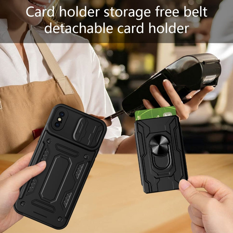 For iPhone X / XS Sliding Camshield Card Phone Case