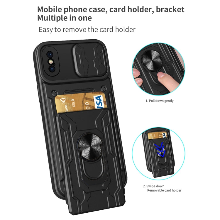 For iPhone X / XS Sliding Camshield Card Phone Case