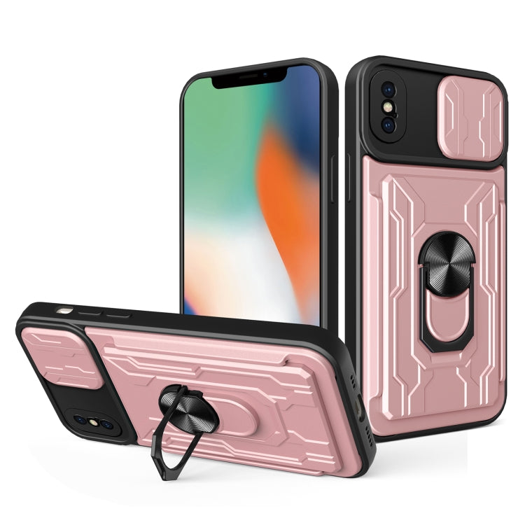 For iPhone X / XS Sliding Camshield Card Phone Case