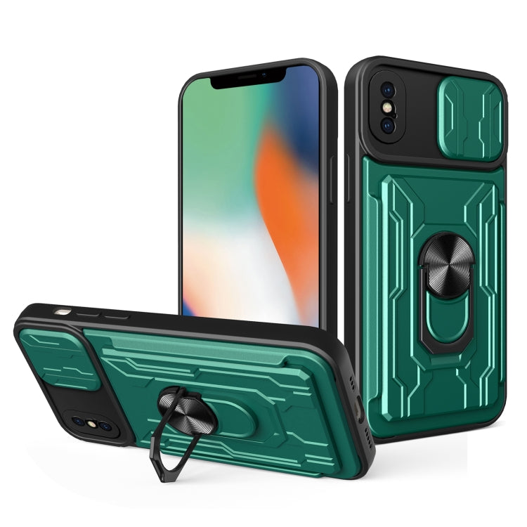 For iPhone X / XS Sliding Camshield Card Phone Case