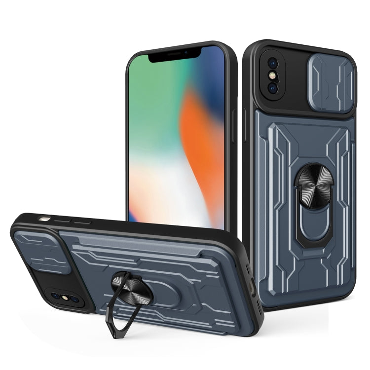 For iPhone X / XS Sliding Camshield Card Phone Case