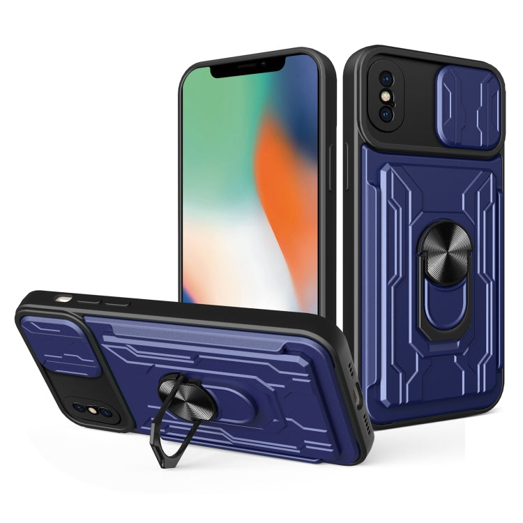 Sliding Camshield Card Phone Case For iPhone XS Max